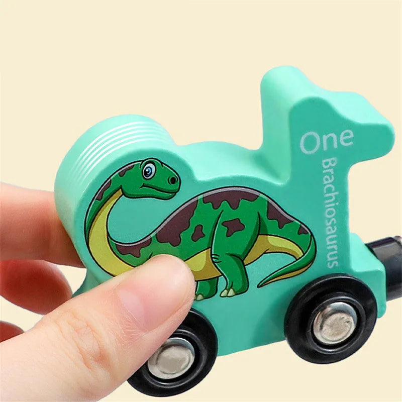 Magnetic Dinosaur Train Set with Wooden Numbers